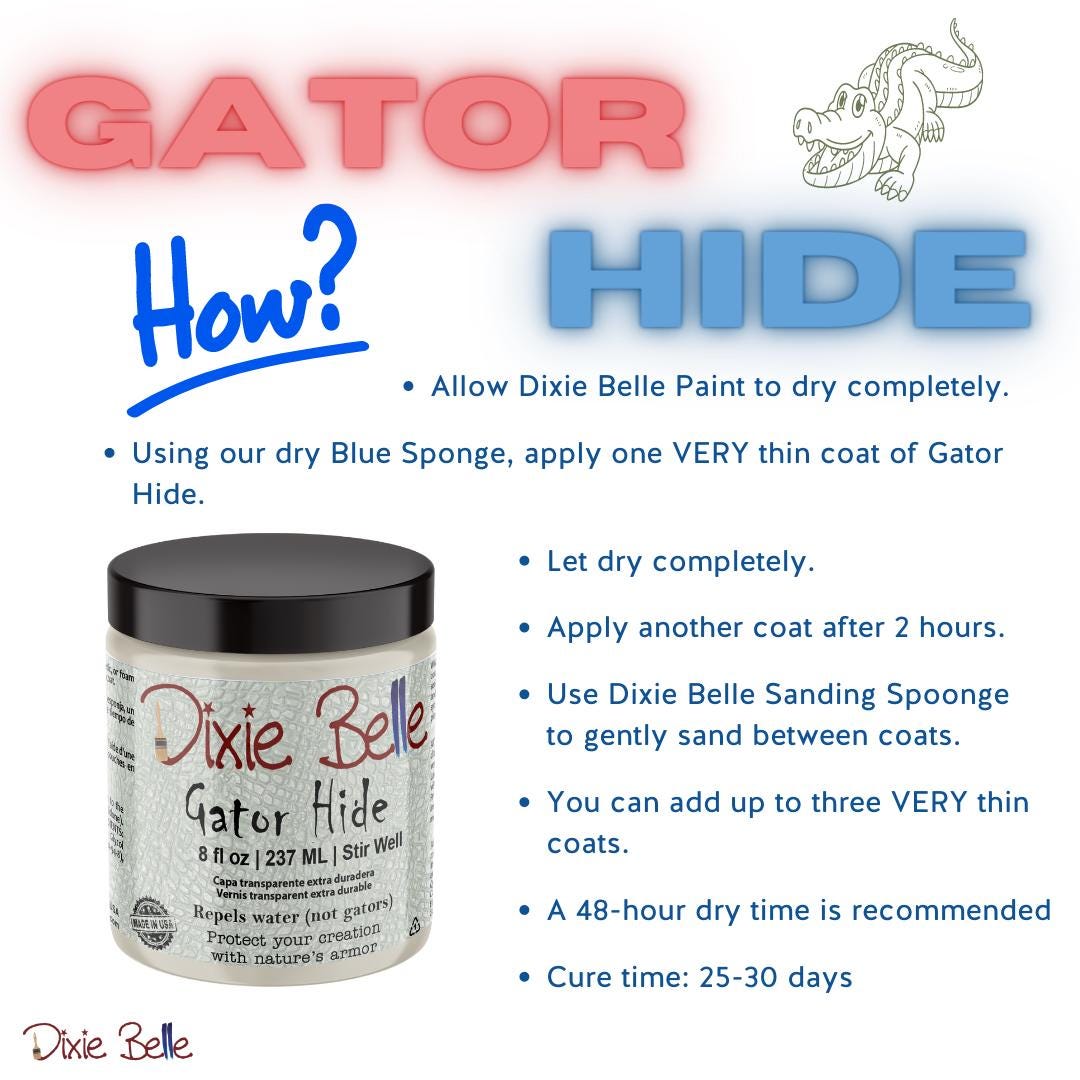 GATOR HIDE | Top Coat | Dixie Belle Paint | Furniture Paint Top Coat | Water Repellent Top Coat