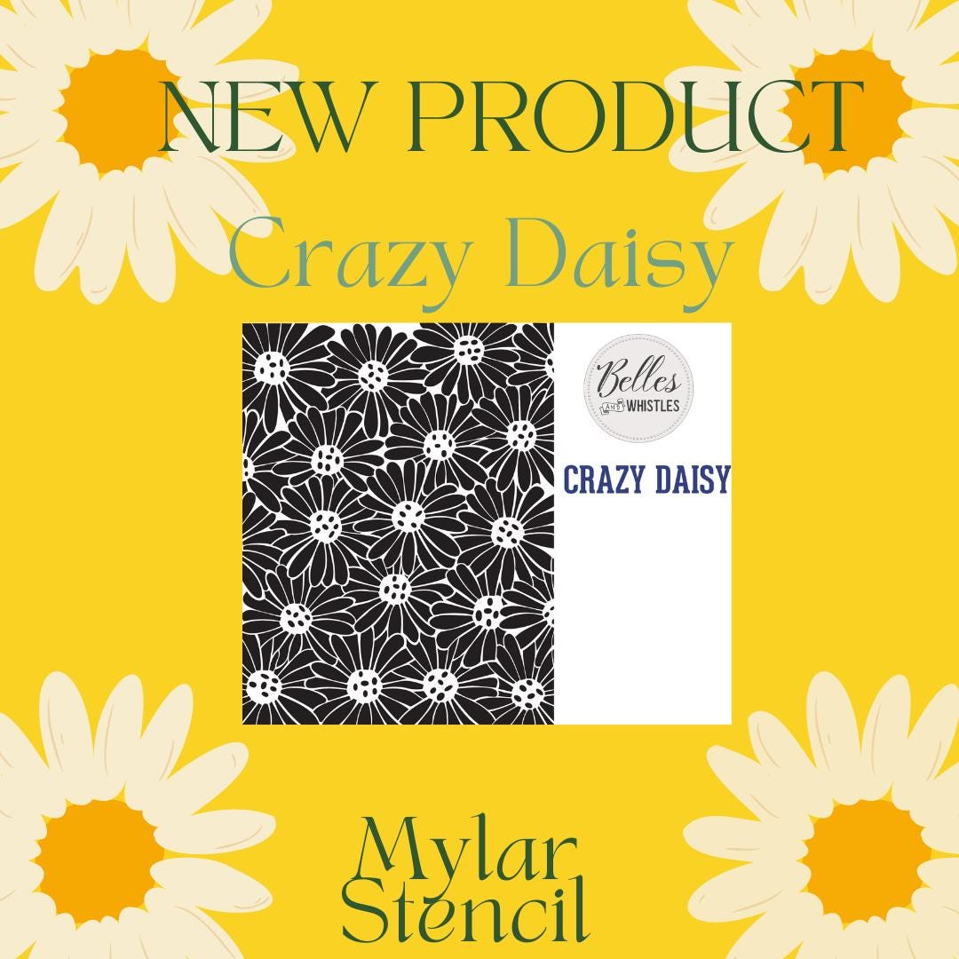 CRAZY DAISY | Stencil | Furniture | Arts & Crafts | Dixie Belle Paint