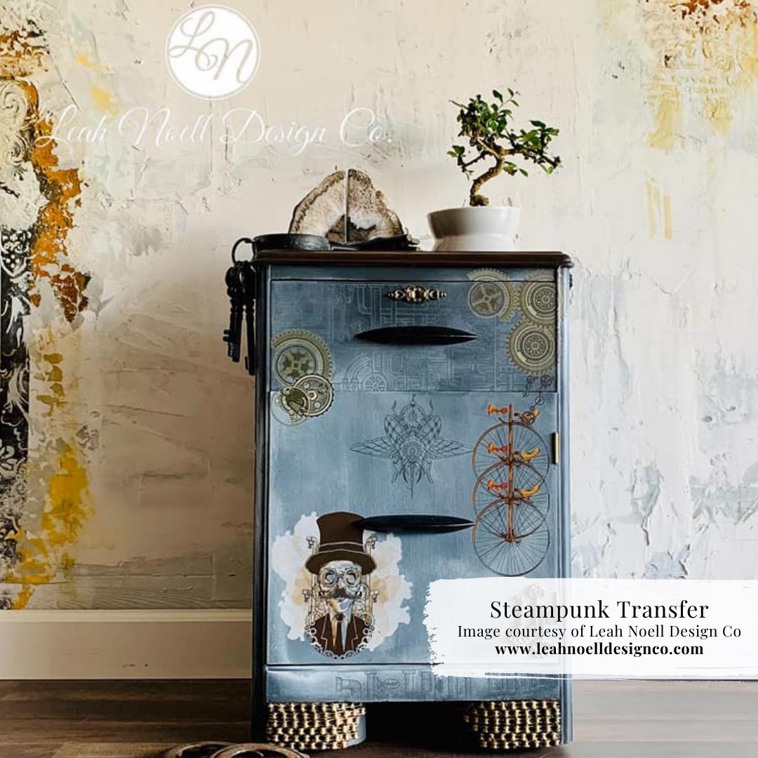 STEAMPUNK | Transfer | Retired | 6 Sheets  | Dixie Belle Paint | vintage punk themed transfer