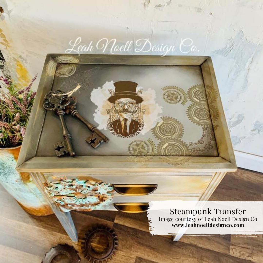 STEAMPUNK | Transfer | Retired | 6 Sheets  | Dixie Belle Paint | vintage punk themed transfer