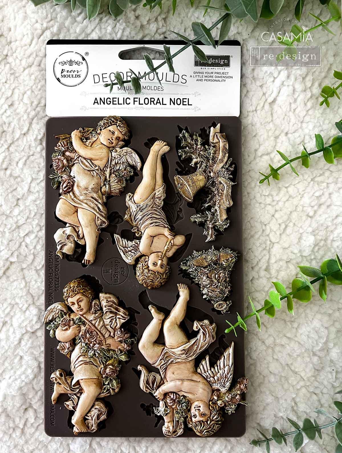 Angelic Floral Noel - Resin Mould 5"x8"