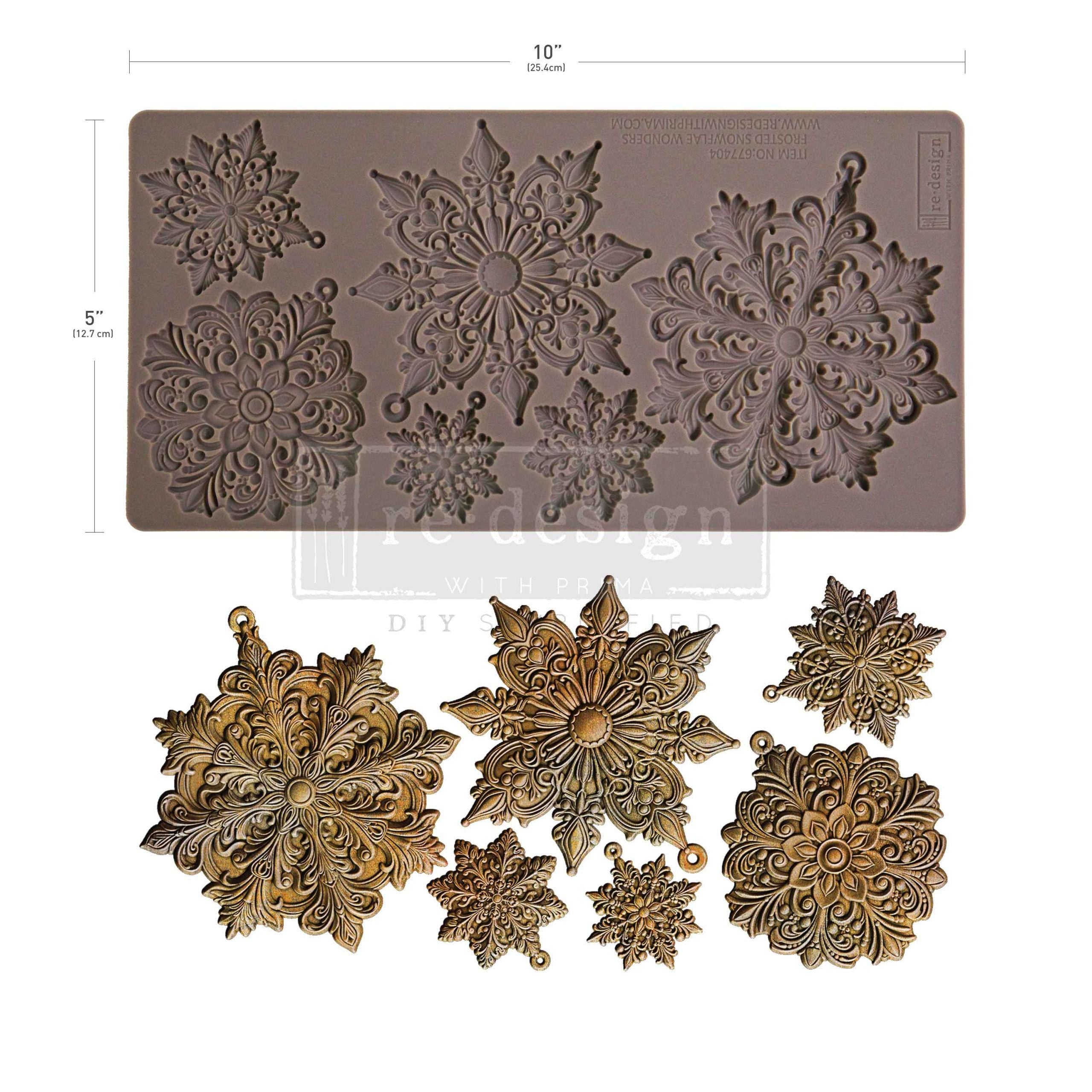 Frosted Snowflake Wonders - Resin Mould 5"x8"