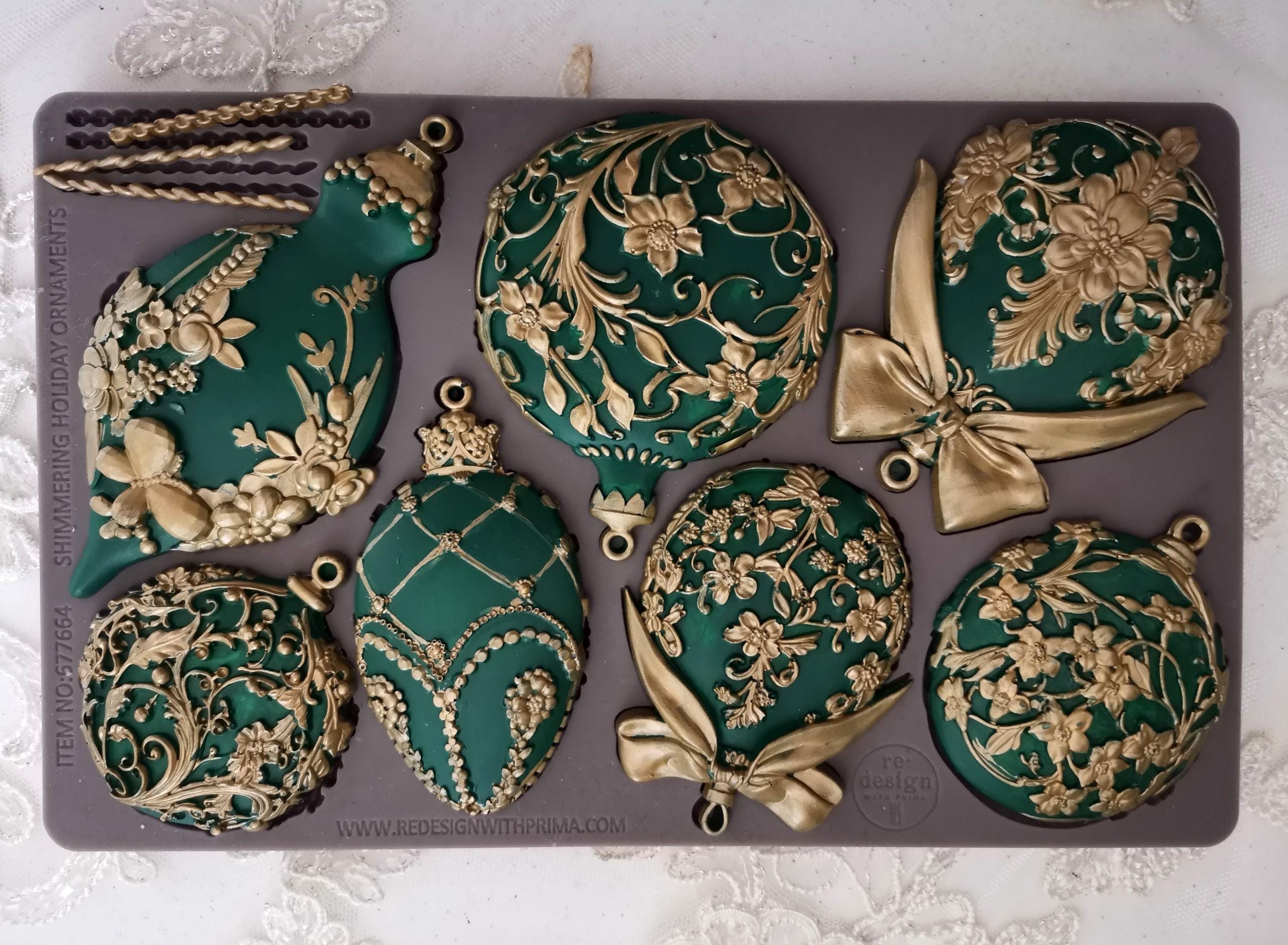 Shimmering Holiday Ornaments - Resin Mould 5"x8"