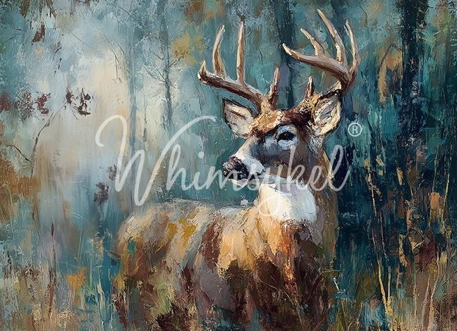 WHISPERS of the WILD | NEW! | Large Decoupage Tissue Paper | Furniture | Arts & Crafts | 21x29 | Whimsykel Designs | majestic buck