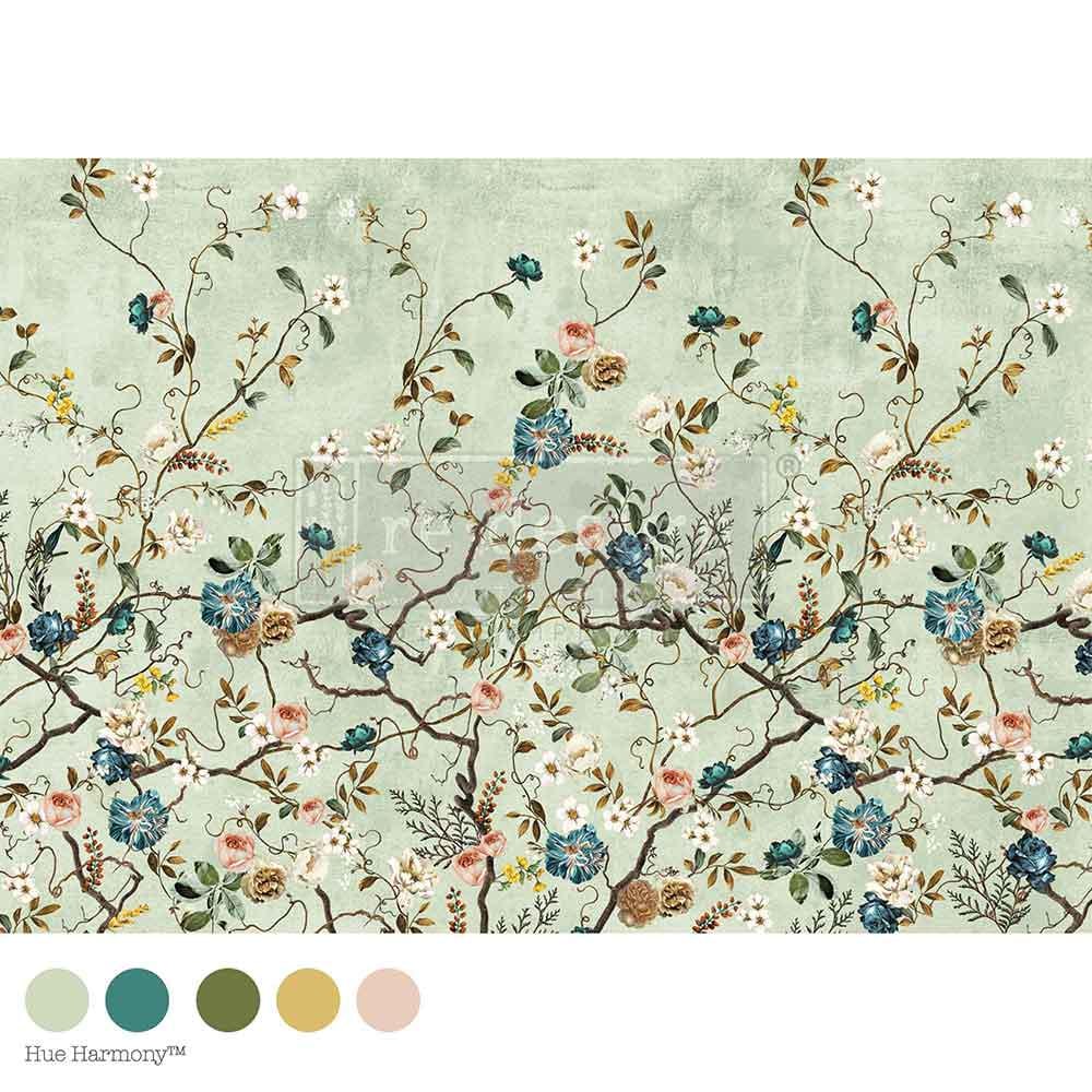 BLOSSOM PERCH | Decoupage Decor Tissue Paper for Furniture | 23.4"x33.1"| Redesign with Prima