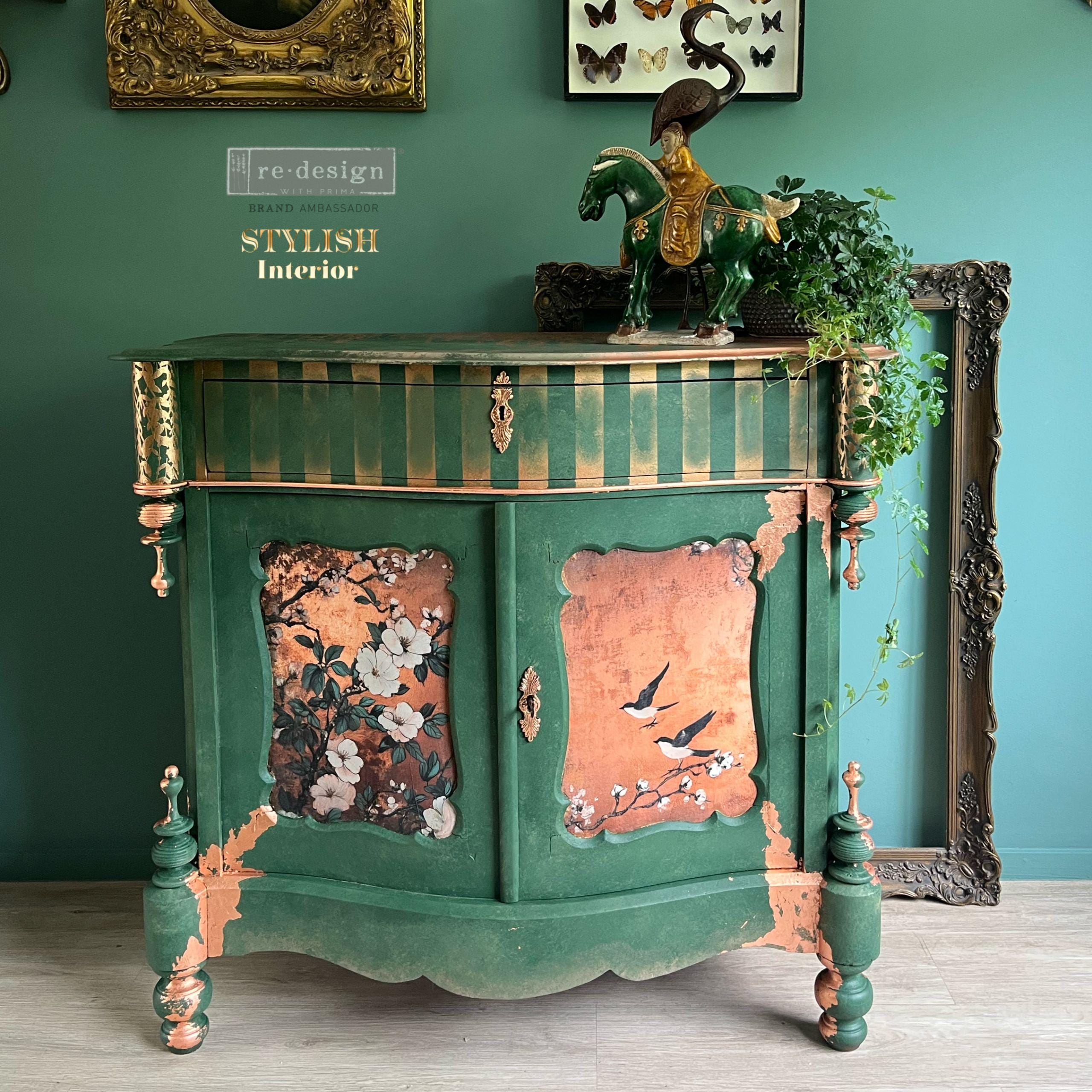 FEATHERS in the GLOW | Decoupage Paper for Furniture | 23.4"x33.1"| Redesign with Prima