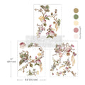ROSETTE ROYALE | Middy Transfers | Redesign With Prima | Rub on Transfers | Furniture | Arts & Crafts | 3 sheets-8.5" x 11" Redesign with Prima