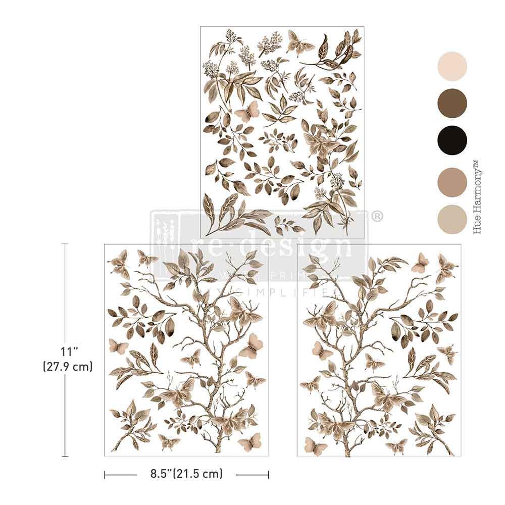 QUIET CONTEMPLATION | Middy Transfers | Redesign With Prima | Rub on Transfers | Furniture | Arts & Crafts | 3 sheets-8.5" x 11"