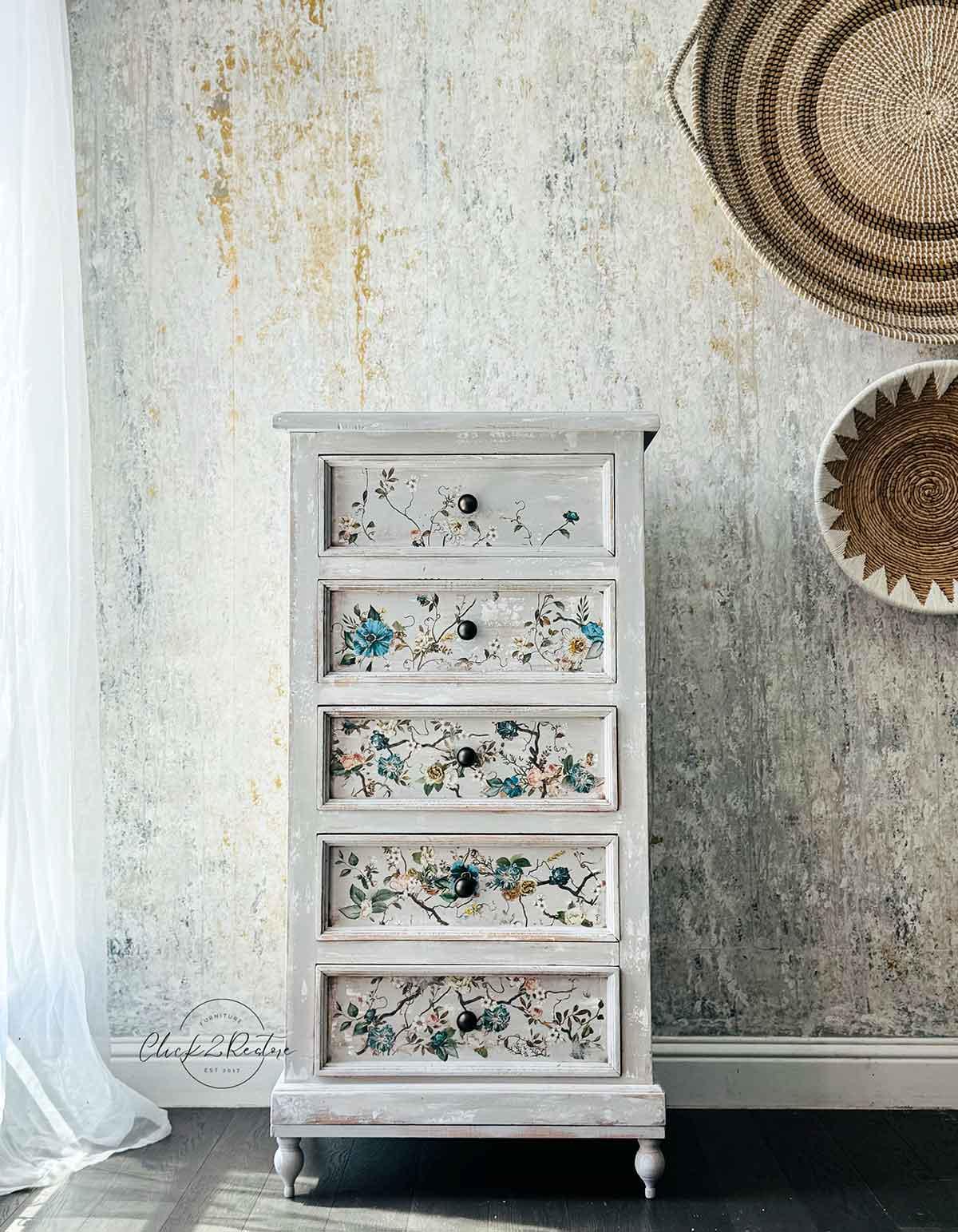 BLUE VINE | Decor Transfers | Redesign With Prima | Rub on Transfers | Furniture | Arts & Crafts | 24"X35", cut into 4 sheets