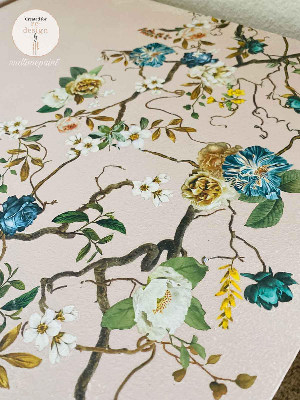 BLUE VINE | Decor Transfers | Redesign With Prima | Rub on Transfers | Furniture | Arts & Crafts | 24"X35", cut into 4 sheets
