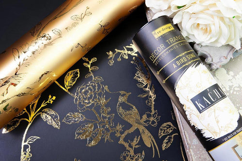 A BIRD SONG | Decor Transfers | Redesign With Prima | Gold Foil | Rub on Transfers | Furniture | Arts & Crafts | 18"X24", cut into 2 sheets