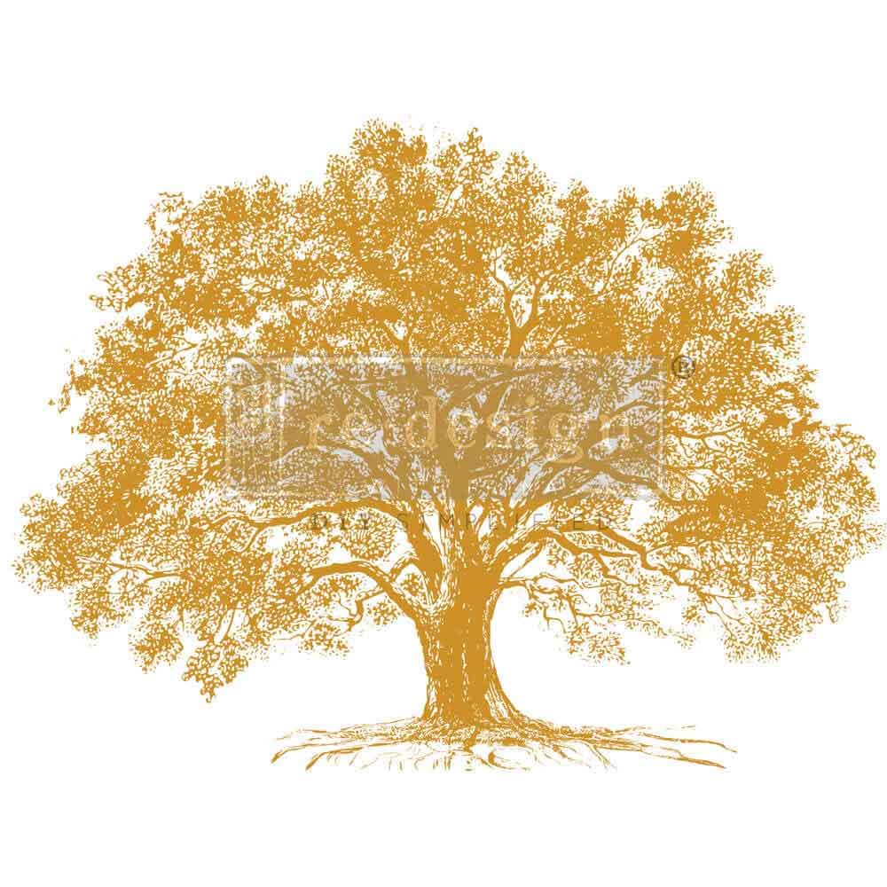 GROWTH | Decor Transfers | Redesign With Prima | Gold Foil | Rub on Transfers | Furniture | Arts & Crafts | 18"X24", cut into 2 sheets