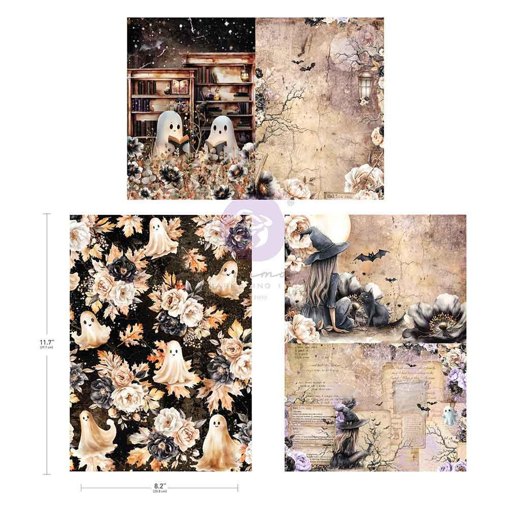 BEWITCHED DECOUPAGE | Decoupage Paper | Furniture | Arts & Crafts | 8.3"X11.7"; 3 sheets | Redesign with Prima | bewitched decoupage