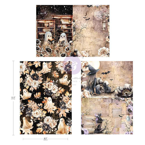 BEWITCHED DECOUPAGE | Decoupage Paper | Furniture | Arts & Crafts | 8.3"X11.7"; 3 sheets | Redesign with Prima | bewitched decoupage Redesign with Prima