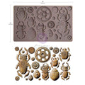 Steampunk Beetles - Resin Mould 5"x8" Redesign with Prima