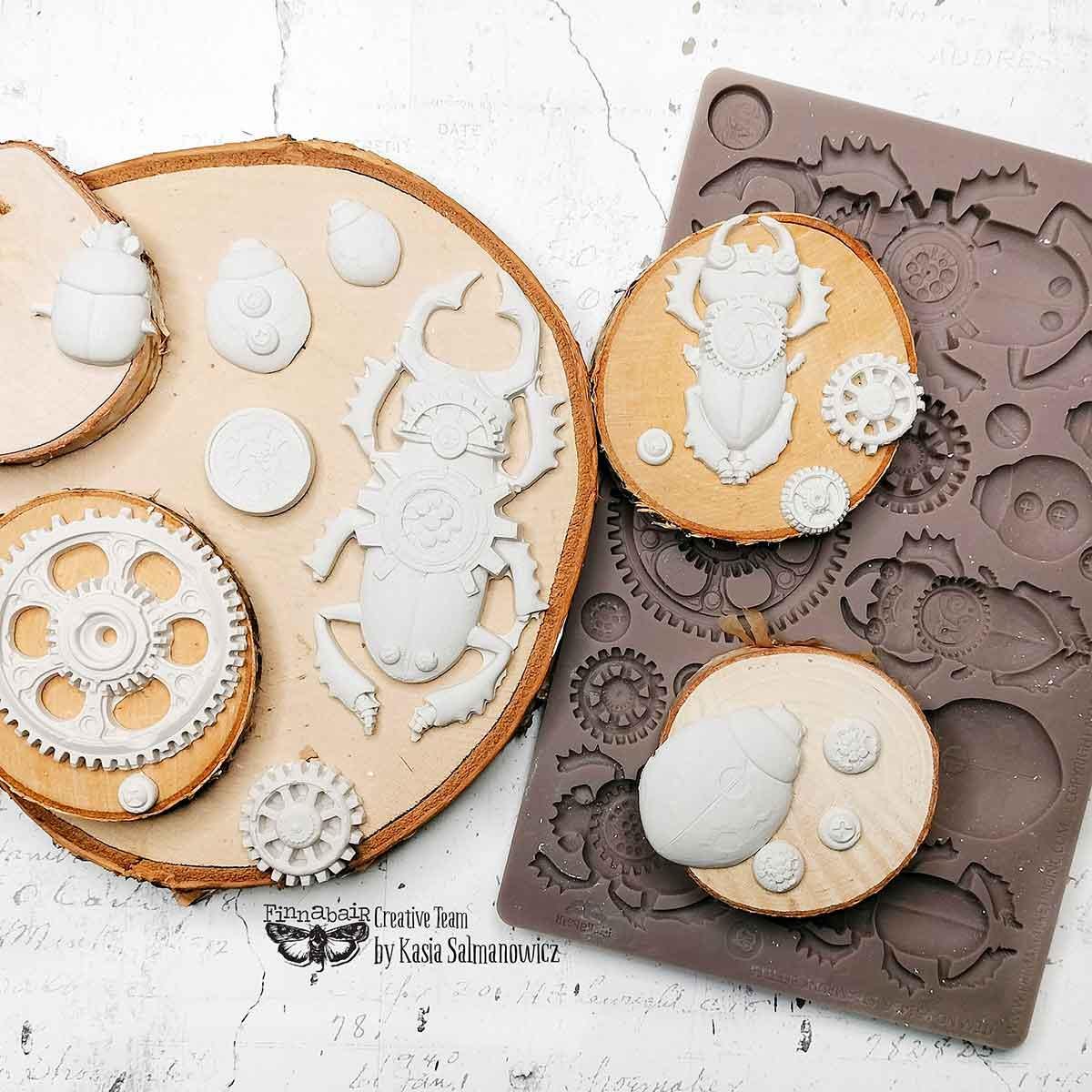 Steampunk Beetles - Resin Mould 5"x8"