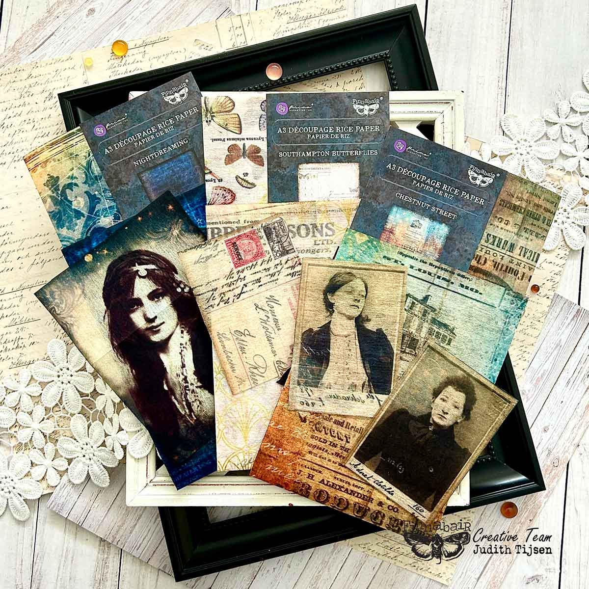 CHESTNUT STREET | A3 Decoupage Paper | Furniture | Arts & Crafts | 11.7"X16.5"; 1 sheet | Redesign with Prima | antique texture