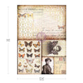 SOUTHAMPTON BUTTERFLIES | A3 Decoupage Paper | Furniture | Arts & Crafts | 11.7"X16.5"; 1 sheet | Redesign with Prima | layered butterflies Redesign with Prima