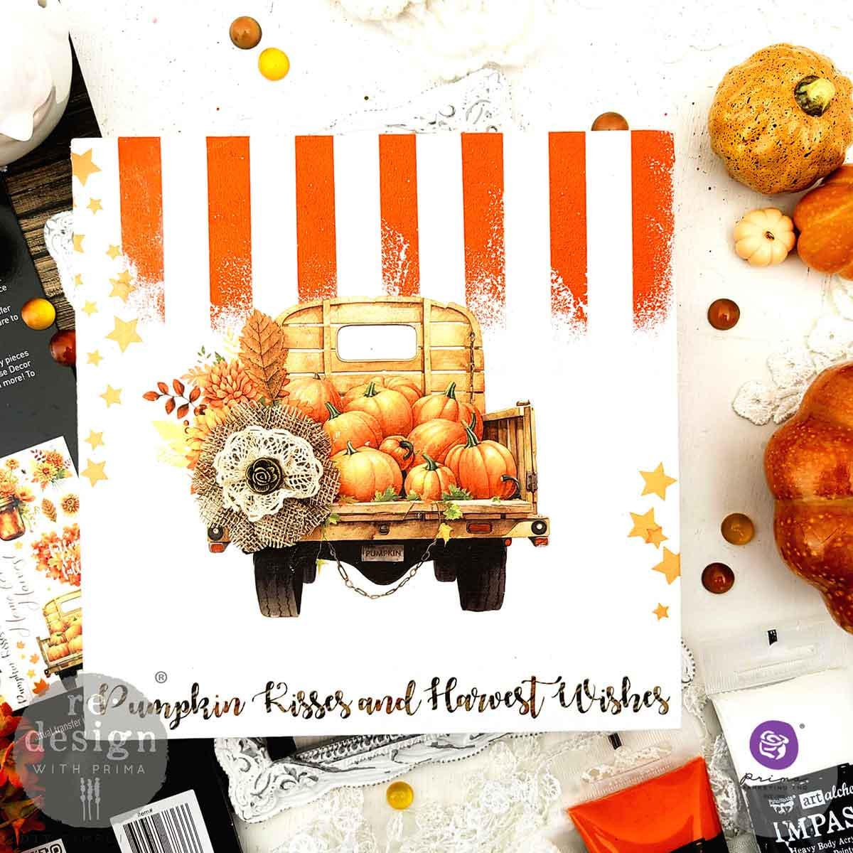 AUTUMN SPLENDOR | Small Transfers | Redesign With Prima | Furniture | Arts & Crafts | 6"x12", cut into 3 sheets
