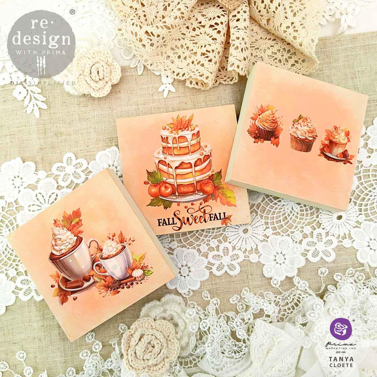 AUTUMN SPLENDOR | Small Transfers | Redesign With Prima | Furniture | Arts & Crafts | 6"x12", cut into 3 sheets