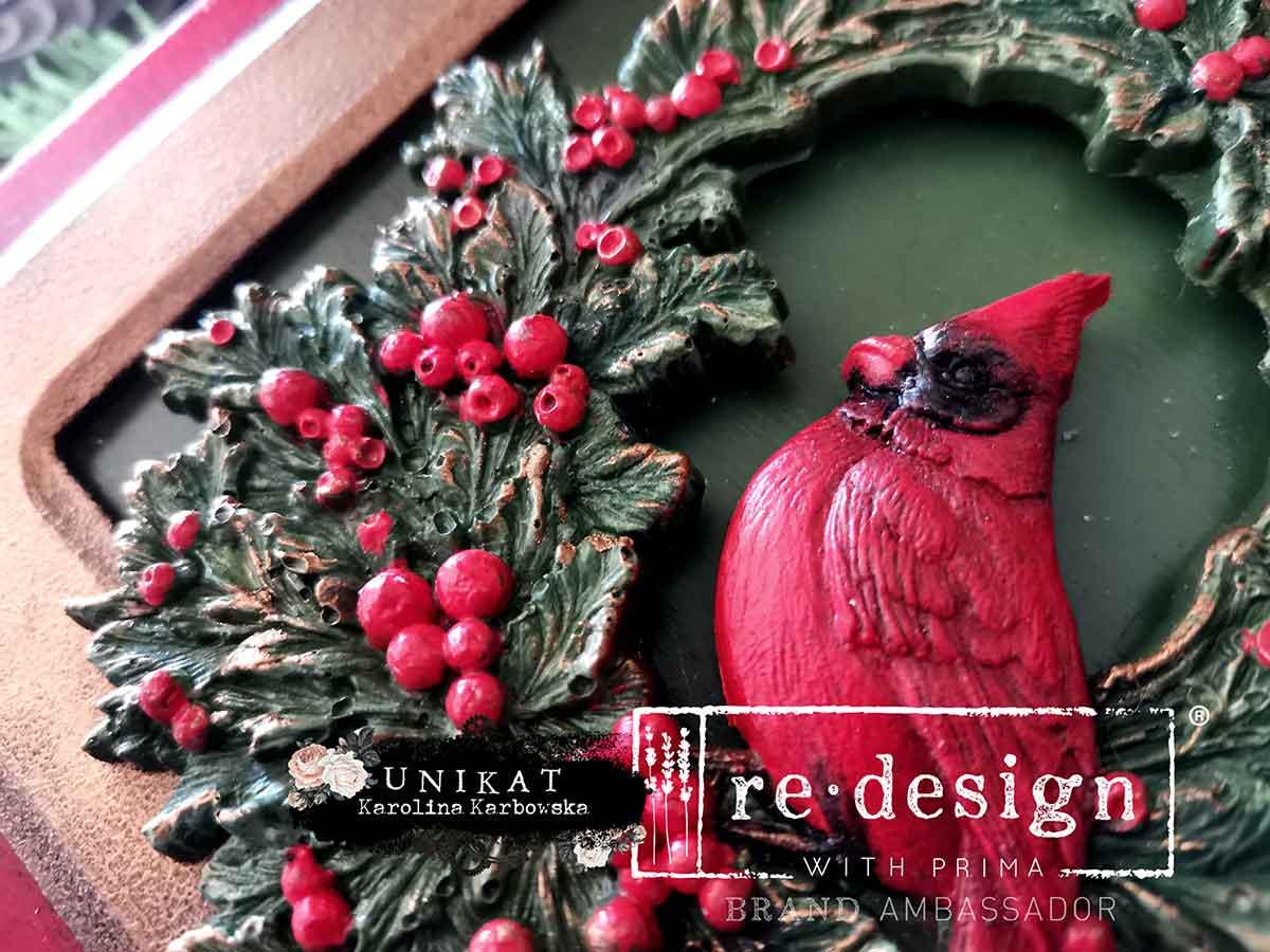 Cardinal Cheer  - Resin Mould 5"x8"