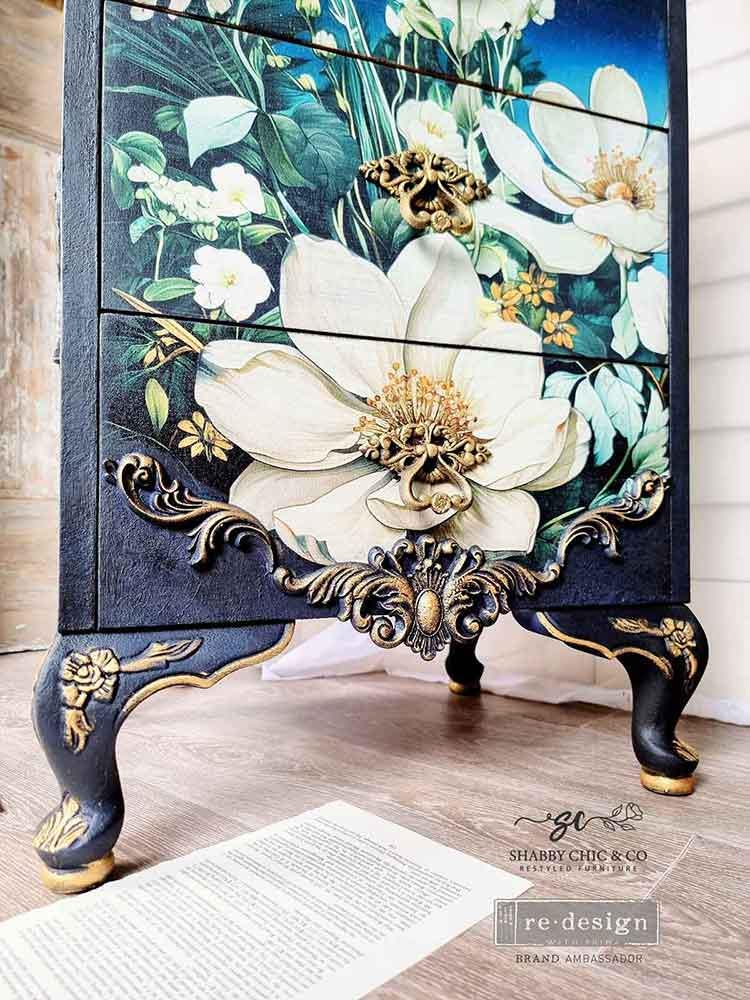 Contrast Of Night And Petal | A1 Decoupage Paper | Furniture | Arts & Crafts | 23.4"x33.1"| Redesign with Prima