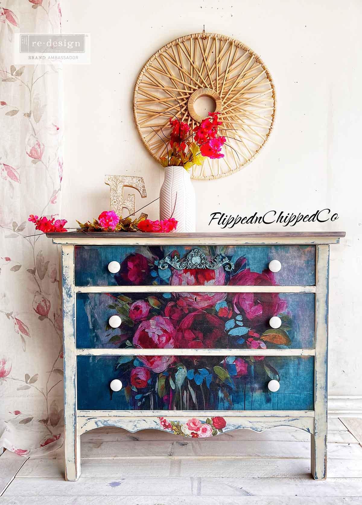 BURST Of COLOR | A1 Decoupage Paper | Furniture | Arts & Crafts | 23.4"x33.1"| Redesign with Prima