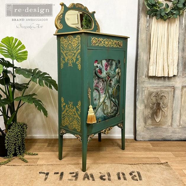 ADELINA | Decoupage Decor Tissue Paper for Furniture | 19.5"x30" | Redesign with Prima | colorful burst of flowers