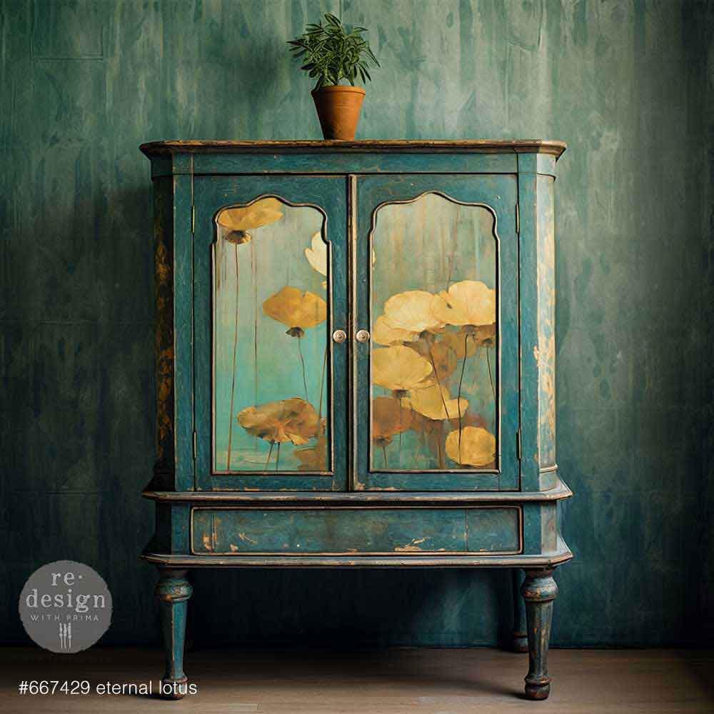 ETERNAL LOTUS | A1 Decoupage Paper | Furniture | Arts & Crafts | 23.4"x33.1" | Redesign with Prima