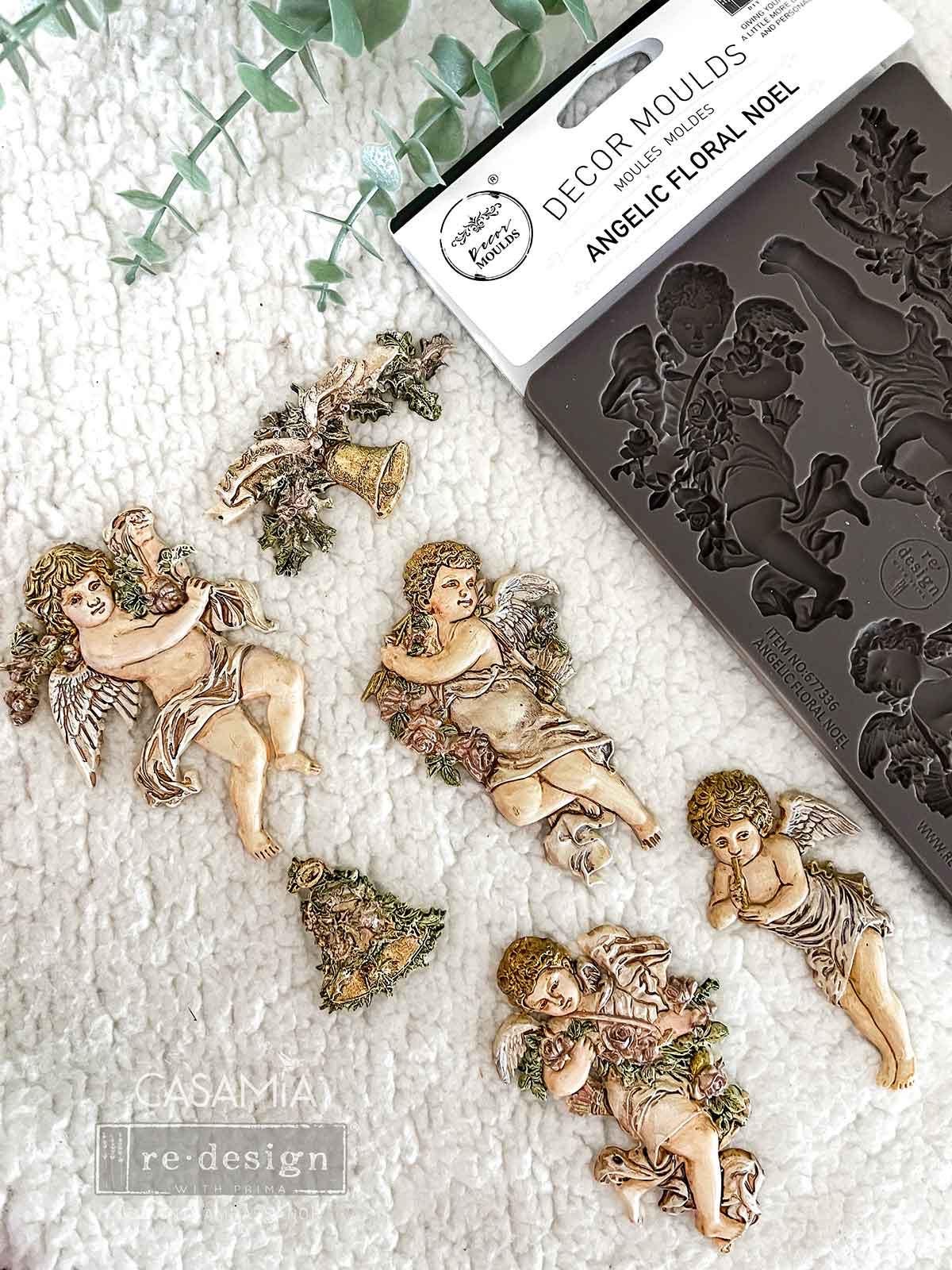 Angelic Floral Noel - Resin Mould 5"x8"