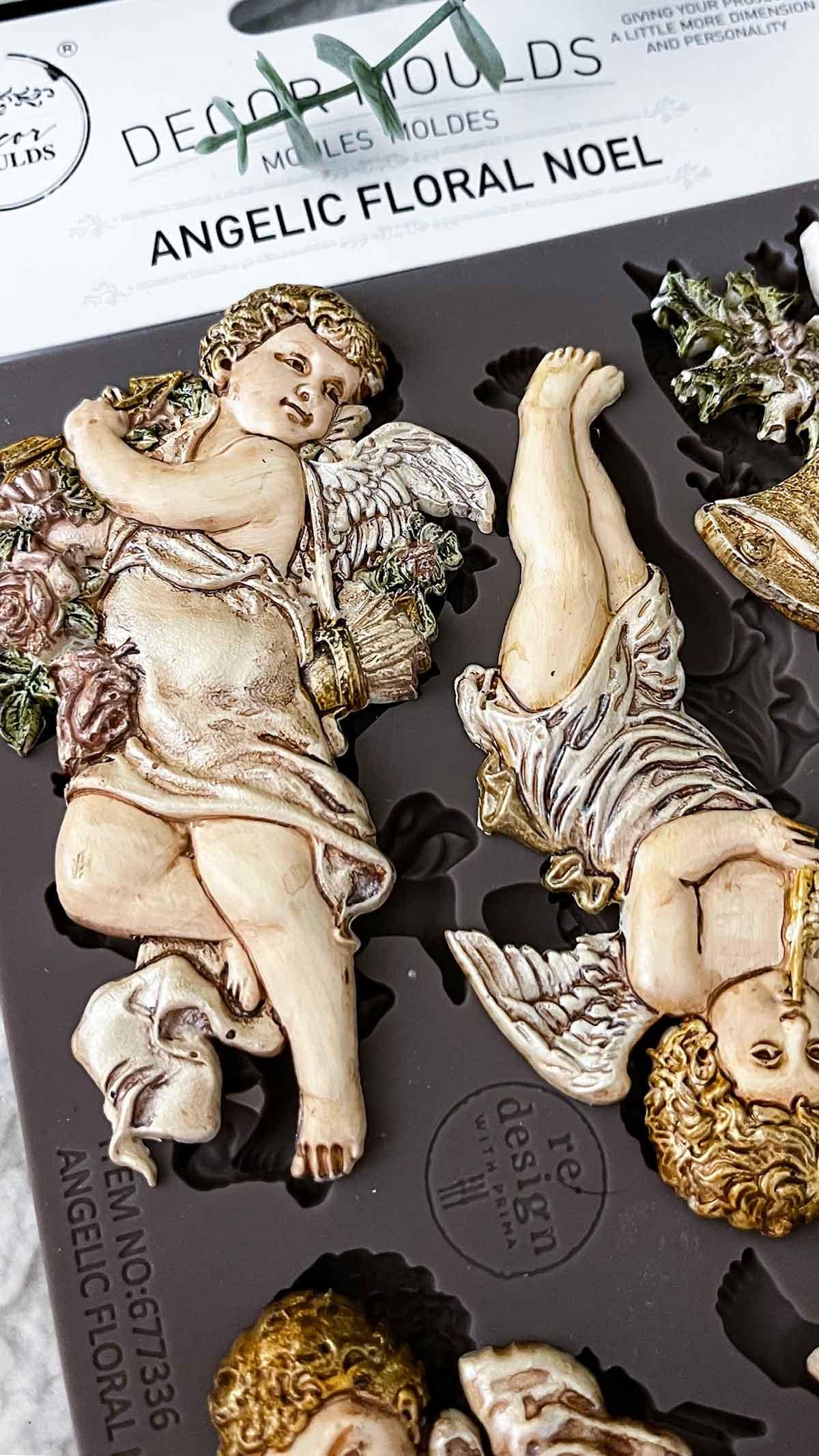 Angelic Floral Noel - Resin Mould 5"x8"