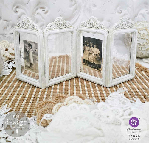 Antique Gaze - Resin Mould 5"x8" Redesign with Prima