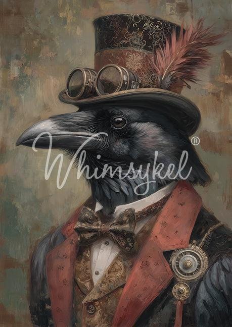 RAVENHEART | NEW! | Large Decoupage Tissue Paper | Furniture | Arts & Crafts | 21x29 | Whimsykel Designs | steampunk raven