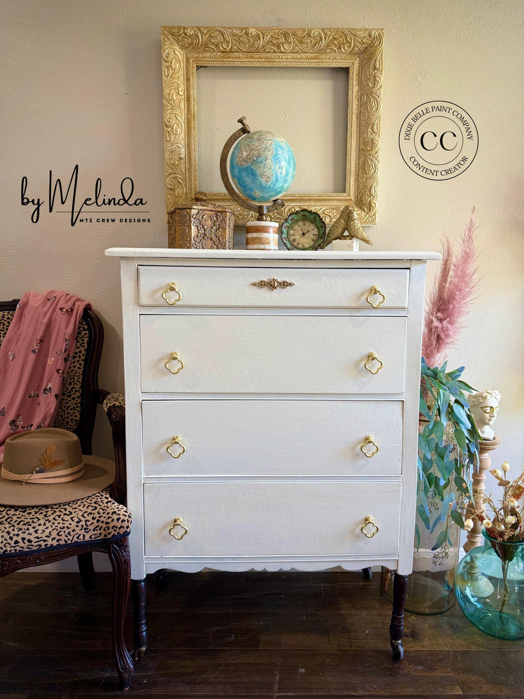 ELDERFLOWER | Dixie Belle Silk Paint | creamy white | Furniture Paint | Ships Same Day | Eligible for Free Shipping
