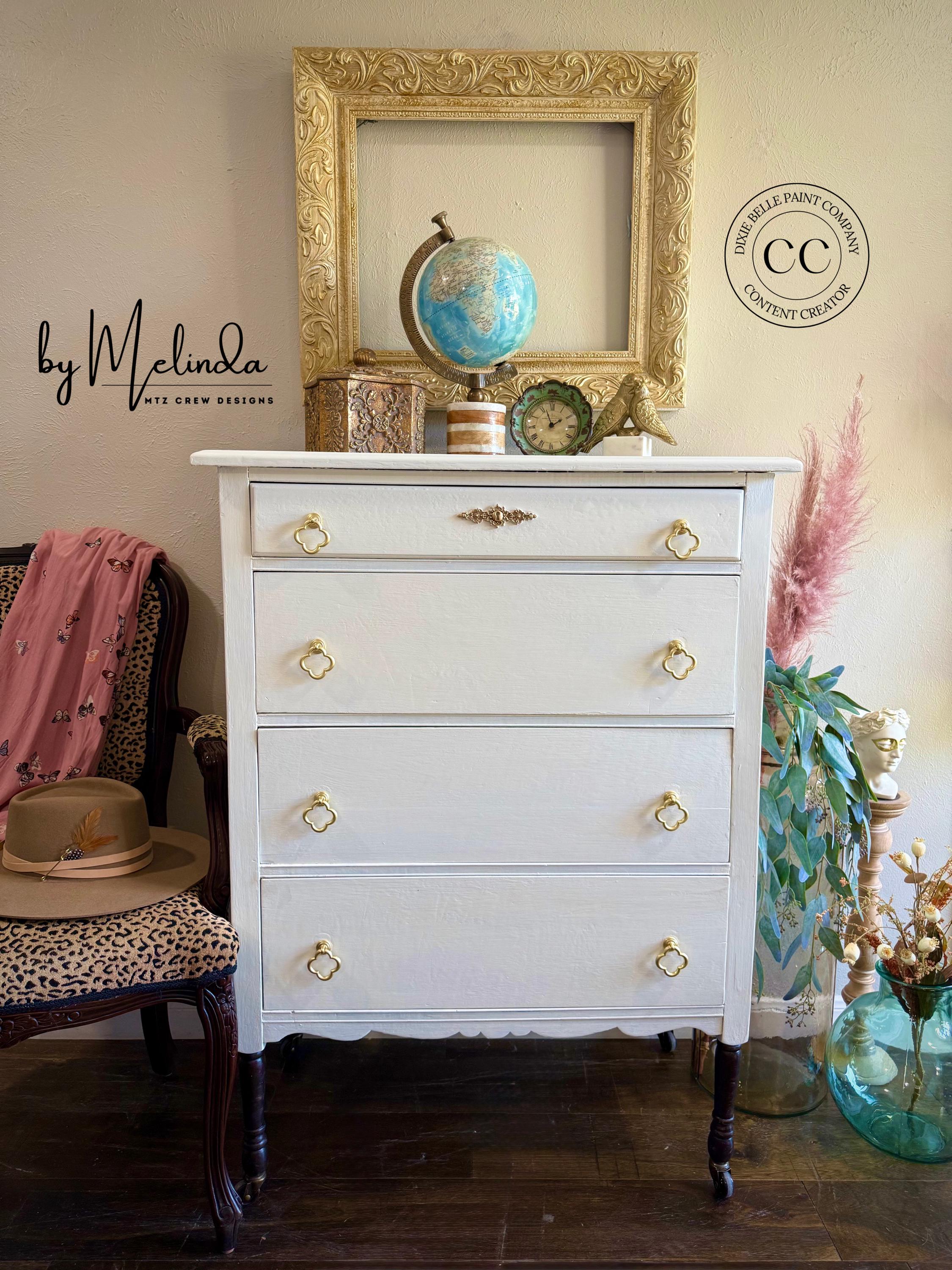 ELDERFLOWER | Dixie Belle Silk Paint | creamy white | Furniture Paint | Ships Same Day | Eligible for Free Shipping