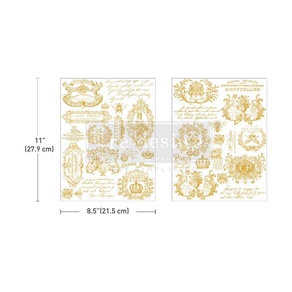 GILDED MEMORIES | H20 Transfers | 8.5"X11" | Redesign with Prima