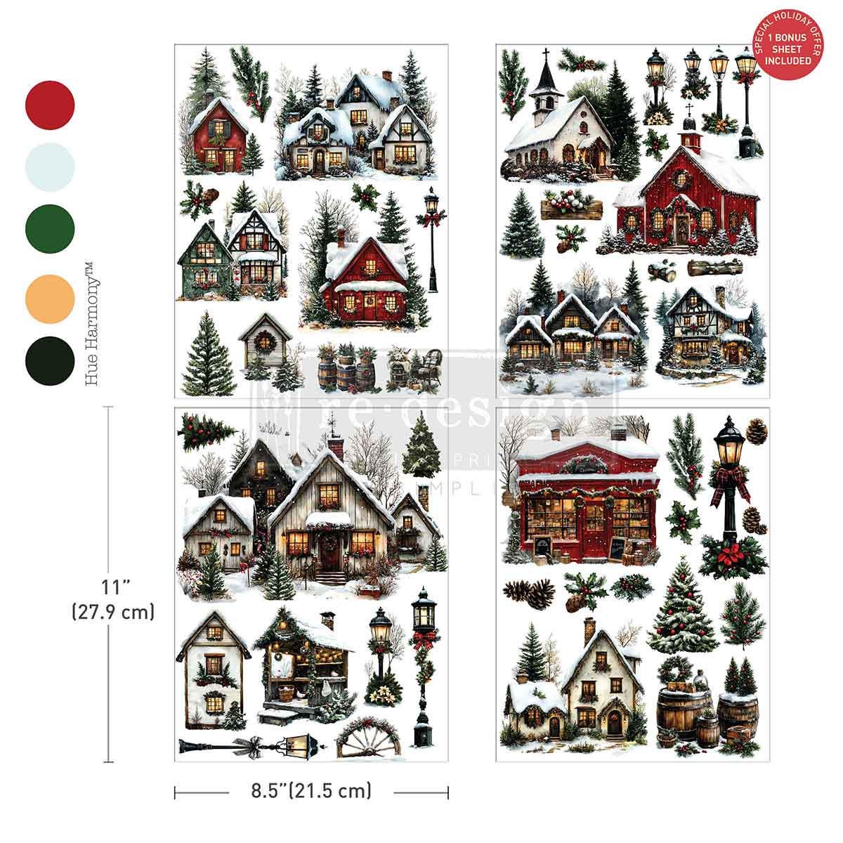 VILLAGE OF WONDER | Middy Transfers | Redesign With Prima | Rub on Transfers | Furniture | Arts & Crafts | 4 sheets-8.5" x 11"