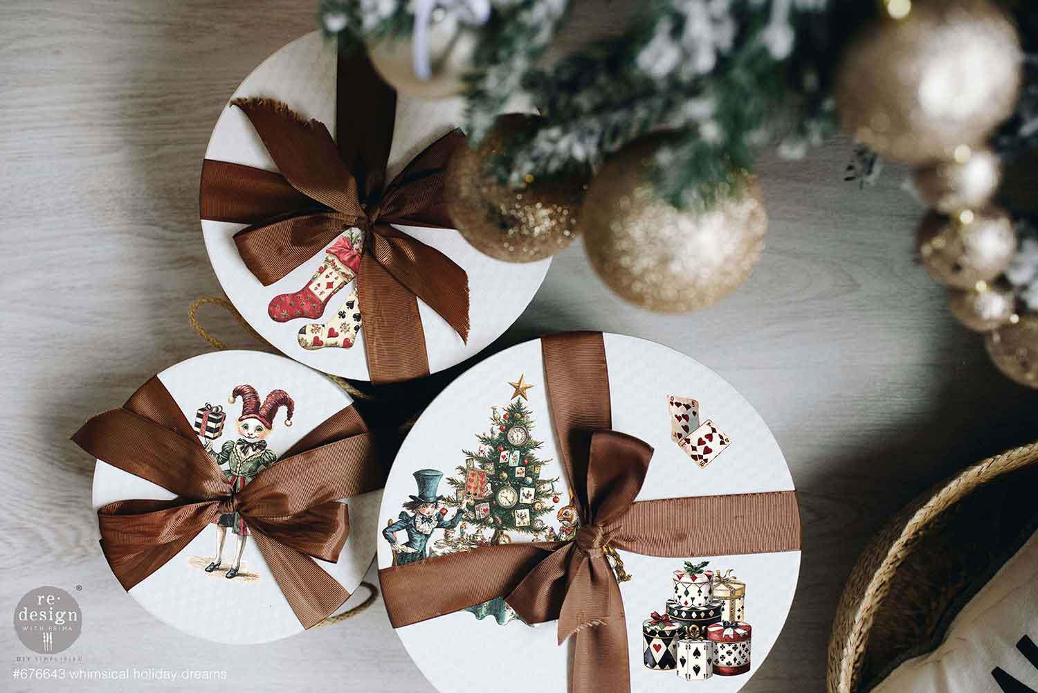 WHIMSICAL HOLIDAY DREAMS | Middy Transfers | Redesign With Prima | Rub on Transfers | Furniture | Arts & Crafts | 4 sheets-8.5" x 11"