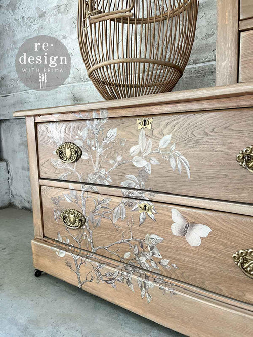BRANCH HARMONY | Decor Transfers | Redesign With Prima | Rub on Transfers | Furniture | Arts & Crafts | 24"X35", cut into 4 sheets Redesign with Prima
