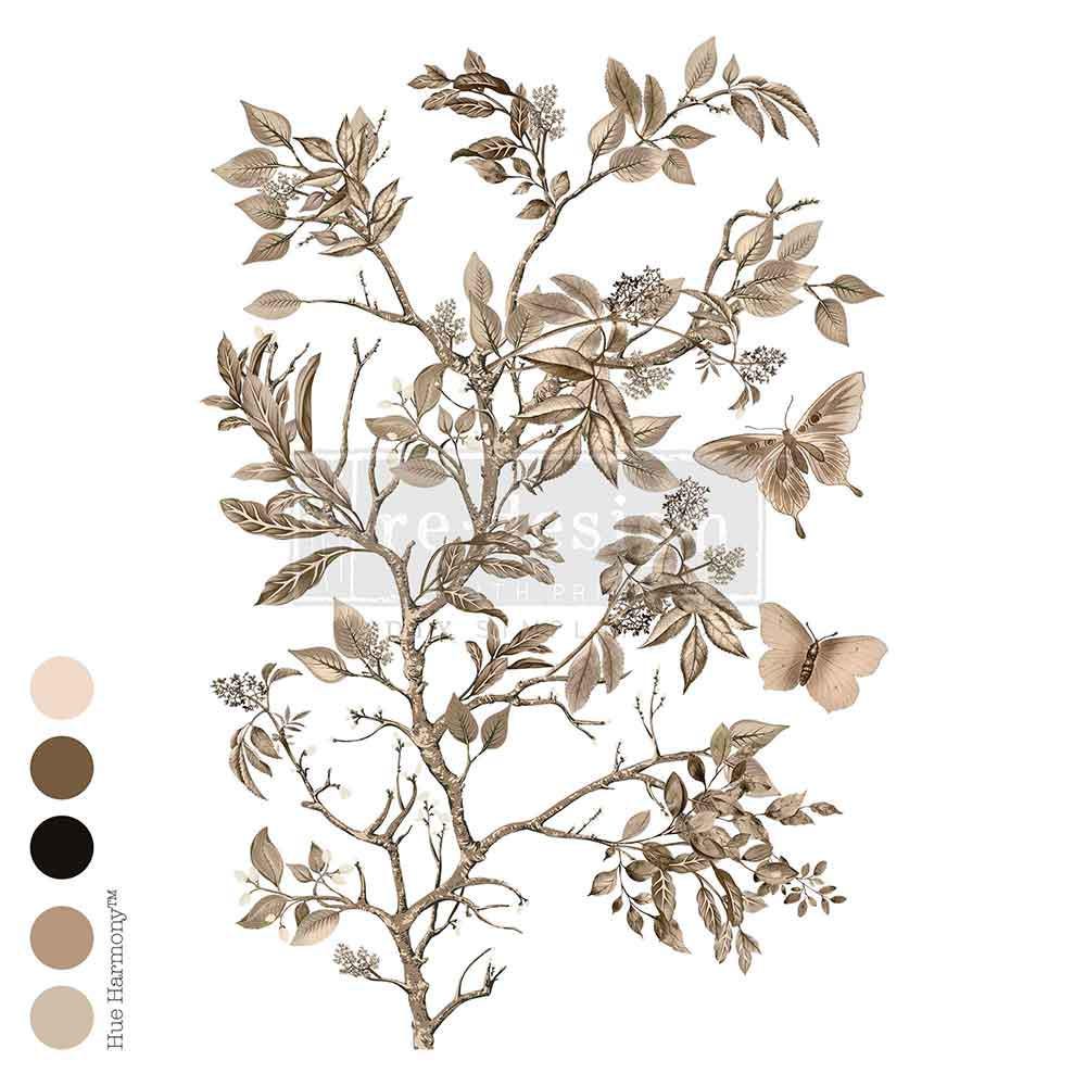 BRANCH HARMONY | Decor Transfers | Redesign With Prima | Rub on Transfers | Furniture | Arts & Crafts | 24"X35", cut into 4 sheets