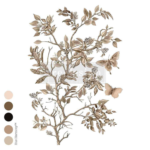 BRANCH HARMONY | Decor Transfers | Redesign With Prima | Rub on Transfers | Furniture | Arts & Crafts | 24"X35", cut into 4 sheets Redesign with Prima