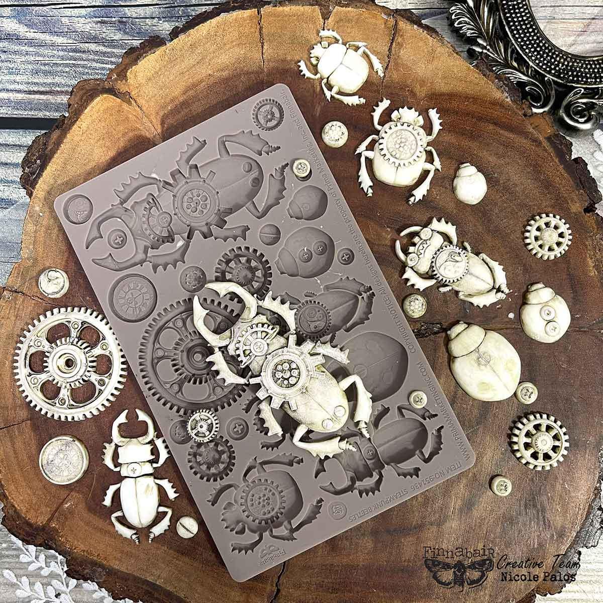 Steampunk Beetles - Resin Mould 5"x8"