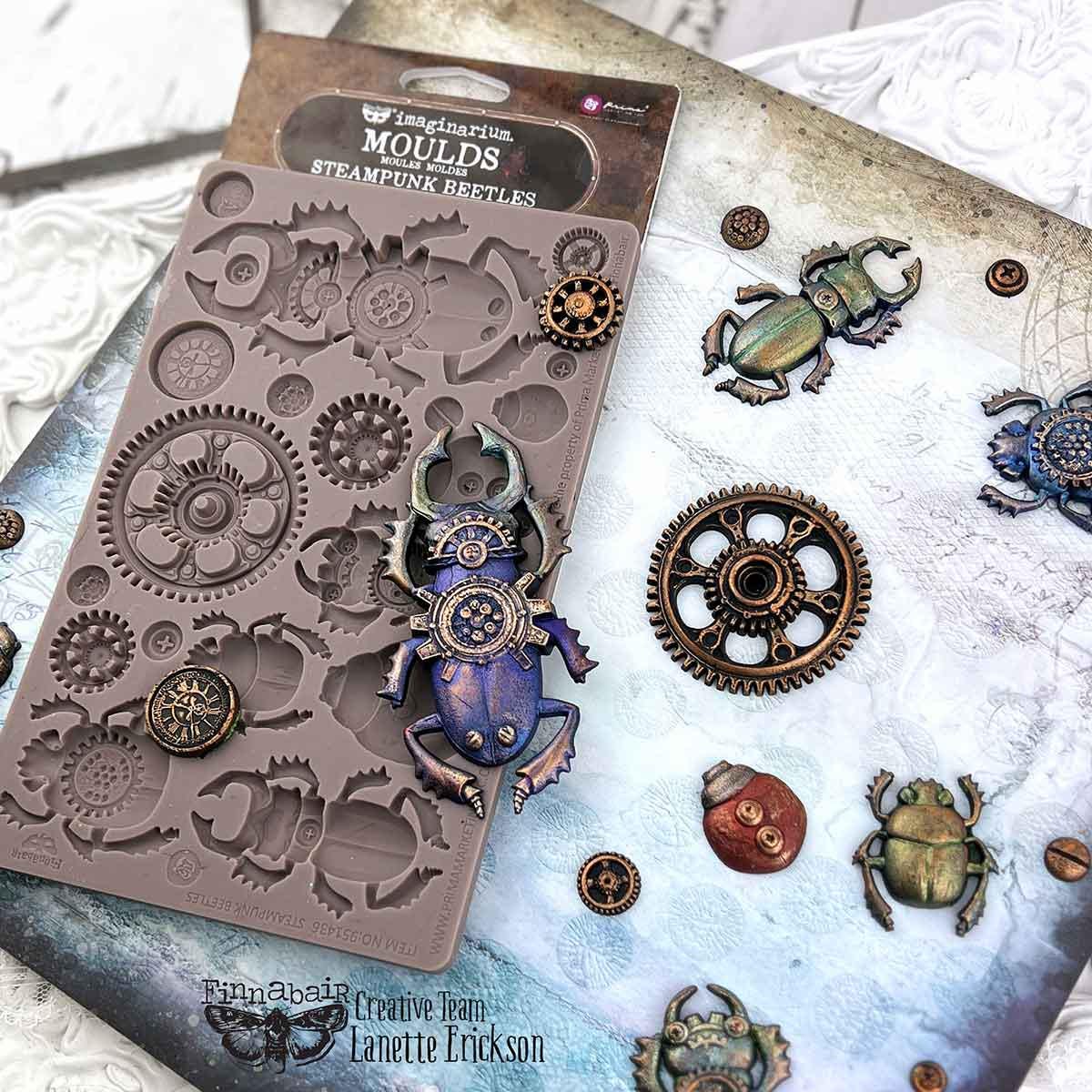 Steampunk Beetles - Resin Mould 5"x8"