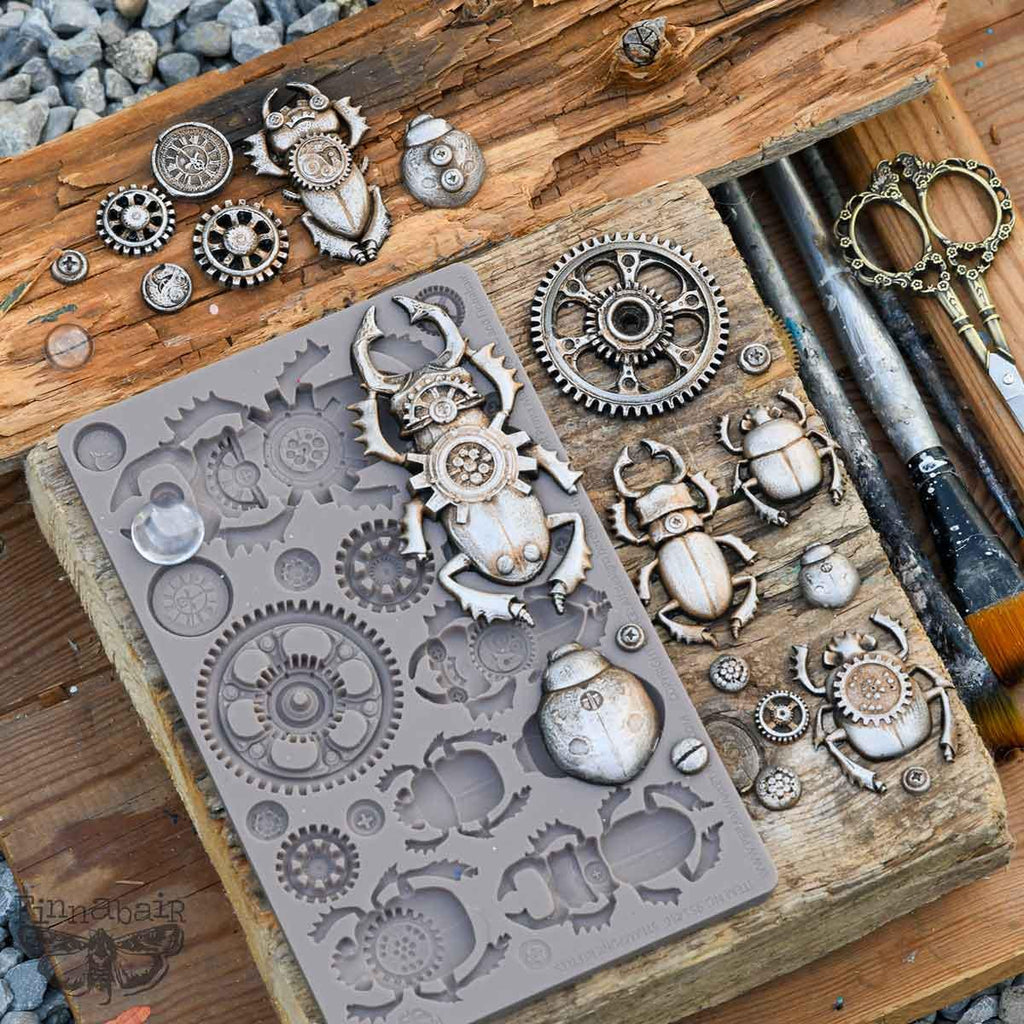 Steampunk Beetles - Resin Mould 5"x8"
