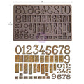 Letterpress Numbers - Resin Mould 5"x8" Redesign with Prima