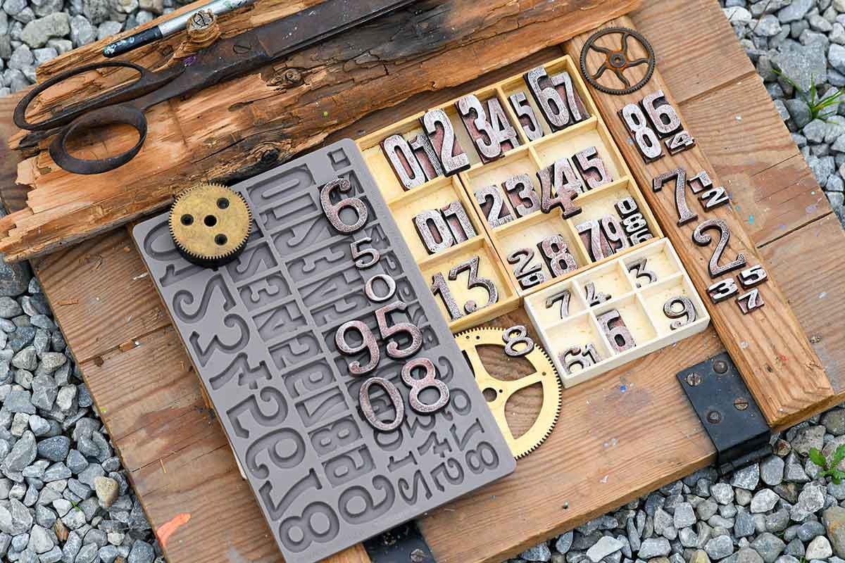Letterpress Numbers - Resin Mould 5"x8"