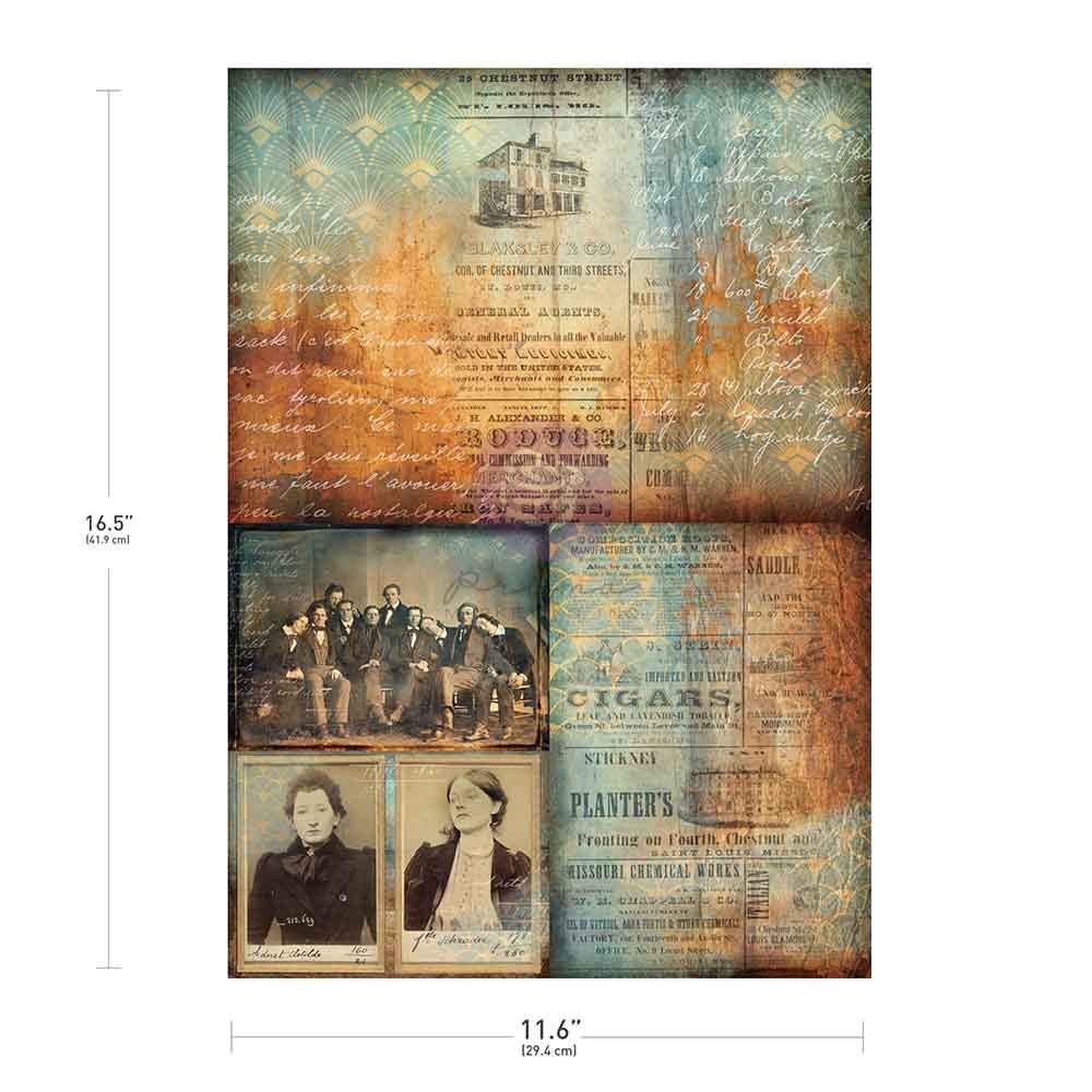CHESTNUT STREET | A3 Decoupage Paper | Furniture | Arts & Crafts | 11.7"X16.5"; 1 sheet | Redesign with Prima | antique texture