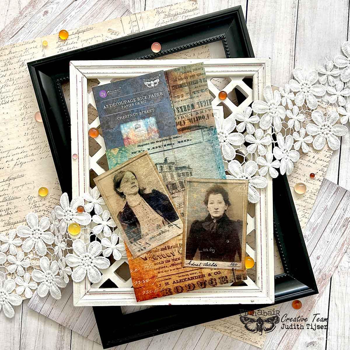 CHESTNUT STREET | A3 Decoupage Paper | Furniture | Arts & Crafts | 11.7"X16.5"; 1 sheet | Redesign with Prima | antique texture