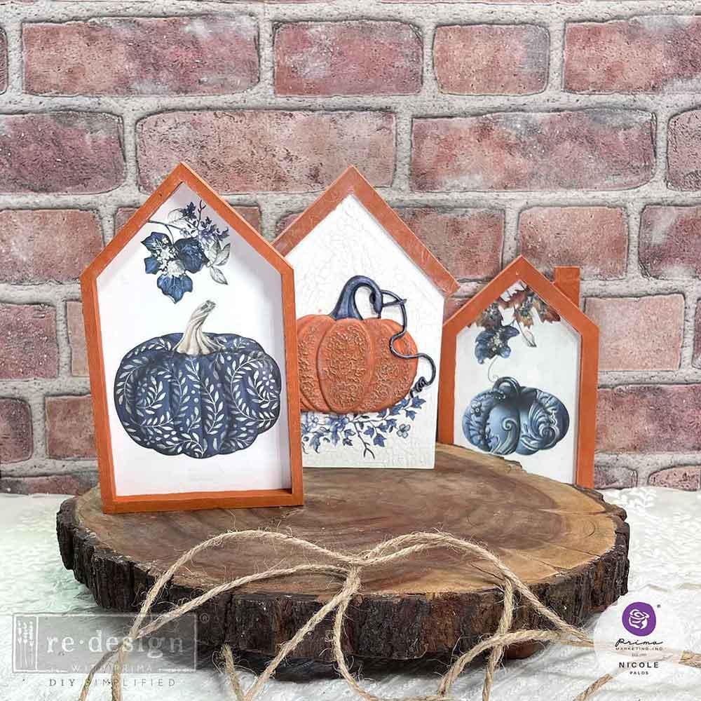 PUMPKIN PATCH GALORE | Small Transfers | Redesign With Prima | Furniture | Arts & Crafts | 6"x12", cut into 3 sheets