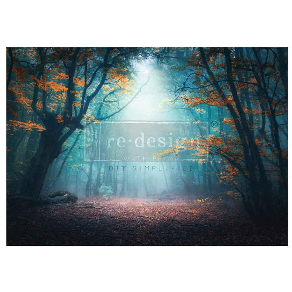 LUMINOUS WOODSCAPE | Decoupage Decor Tissue Paper for Furniture | 23.4"x33.1" | Redesign with Prima